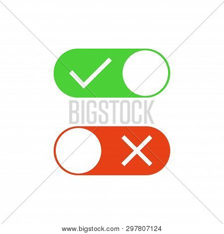 Check Mark Buttons. Check Mark And X Mark. On And Off