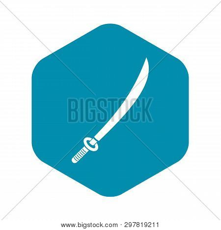 Katana Icon. Simple Illustration Of Katana Vector Icon For Web