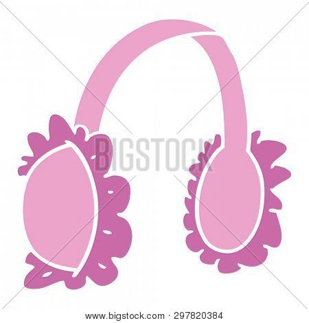 hand drawn cartoon doodle of pink ear muff warmers