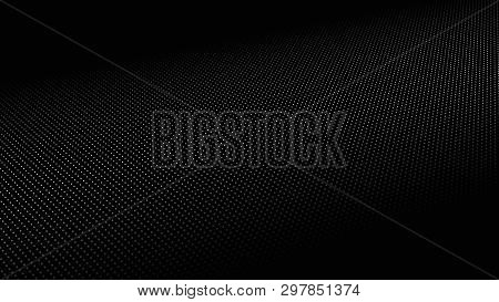 Wave Of Particles. Futuristic Point Wave. Vector Illustration. Abstract Background With A Dynamic Wa