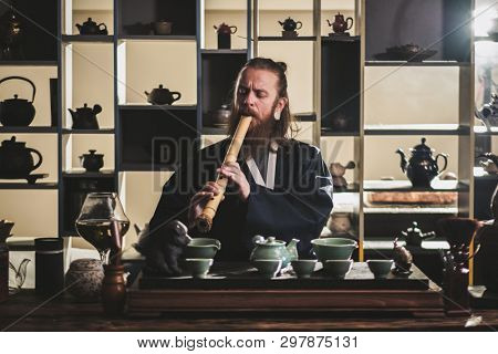 Tea ceremony is perfomed by tea master