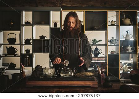 Tea ceremony is perfomed by tea master
