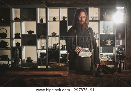 Tea ceremony is perfomed by tea master