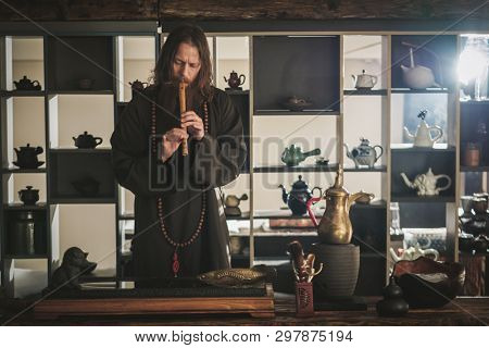 Tea ceremony is perfomed by tea master