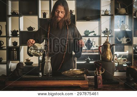 Tea ceremony is perfomed by tea master