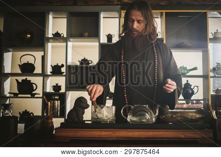 Tea ceremony is perfomed by tea master