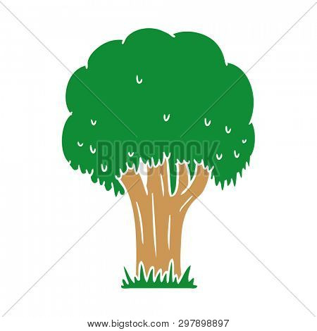 hand drawn cartoon doodle of a summer tree