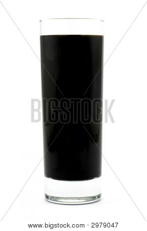Glas schwarz Flüssigkeit