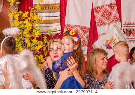 Ukraina, Lutsk, 13 March 2018. Kindergarten Is The Fifth. Childrens Holiday Matinee . Children Presc