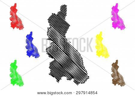 Cajamarca Region (republic Of Peru, Regions Of Peru) Map Vector Illustration, Scribble Sketch Cajama