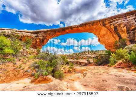 Owachomo Bridge in Natural Bridges National Monument. Utah, USA
