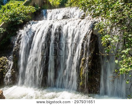 Fascinating And Interesting Walk Through The Waterfalls Park In The City Of Edessa In Greece