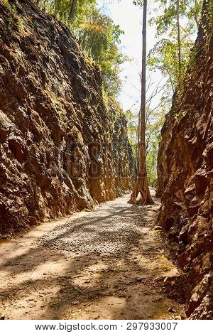 Hellfire Pass Railway,national Park Of Kanchanaburi, Thailand