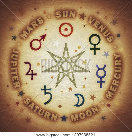 Ancient Star Of Babylonian Magicians: The Septener -- The Seven Classical Planets Of Astrology. (ant