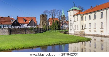 Panorama Of The Castle And Old Village In Westerholt, Germany