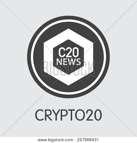 C20 - Crypto20. The Logo Of Crypto Coins Or Market Emblem.