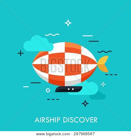Flat Icon With Flat Design Element Of Horizon Discoveries, Inspiring Dream, Exploratory Mission, Tra