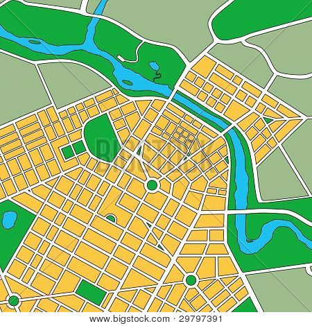 Map Of Generic Urban City