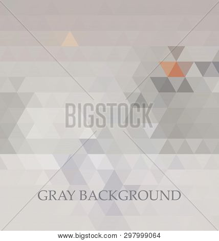 Abstract Retro Pattern Of Geometric Shapes. Colorful Gradient Mosaic Backdrop.