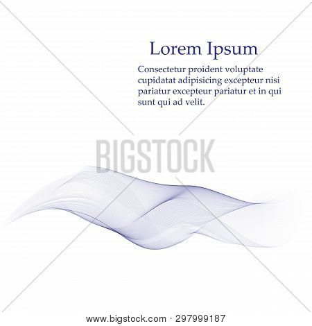 Abstract Vector Background, Transparent Waved Lines For Brochure, Website, Flyer Design.