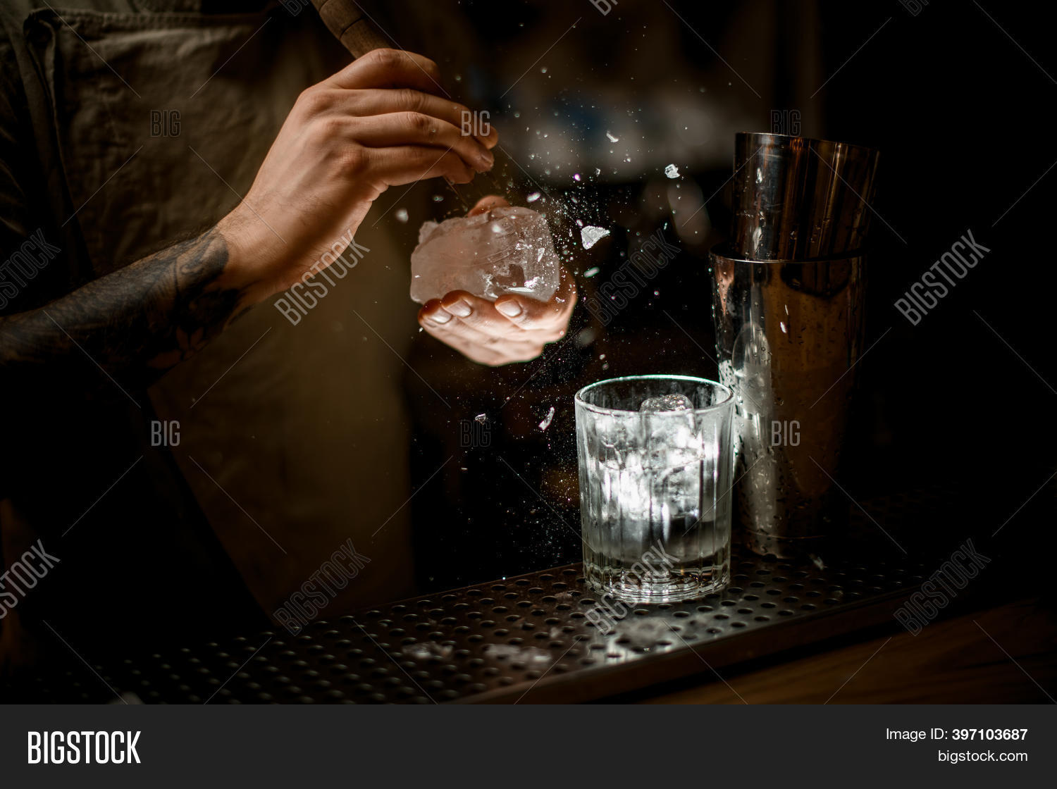 Bartender Holds Ice Image & Photo (Free Trial) Bigstock
