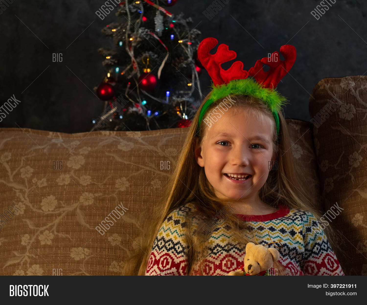 Happy Little Girl Deer Image & Photo (Free Trial) Bigstock