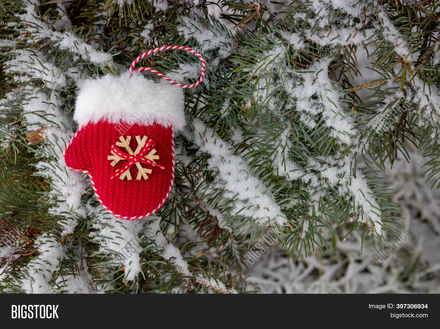 Red Mitten Lying Snow Image & Photo (Free Trial) Bigstock