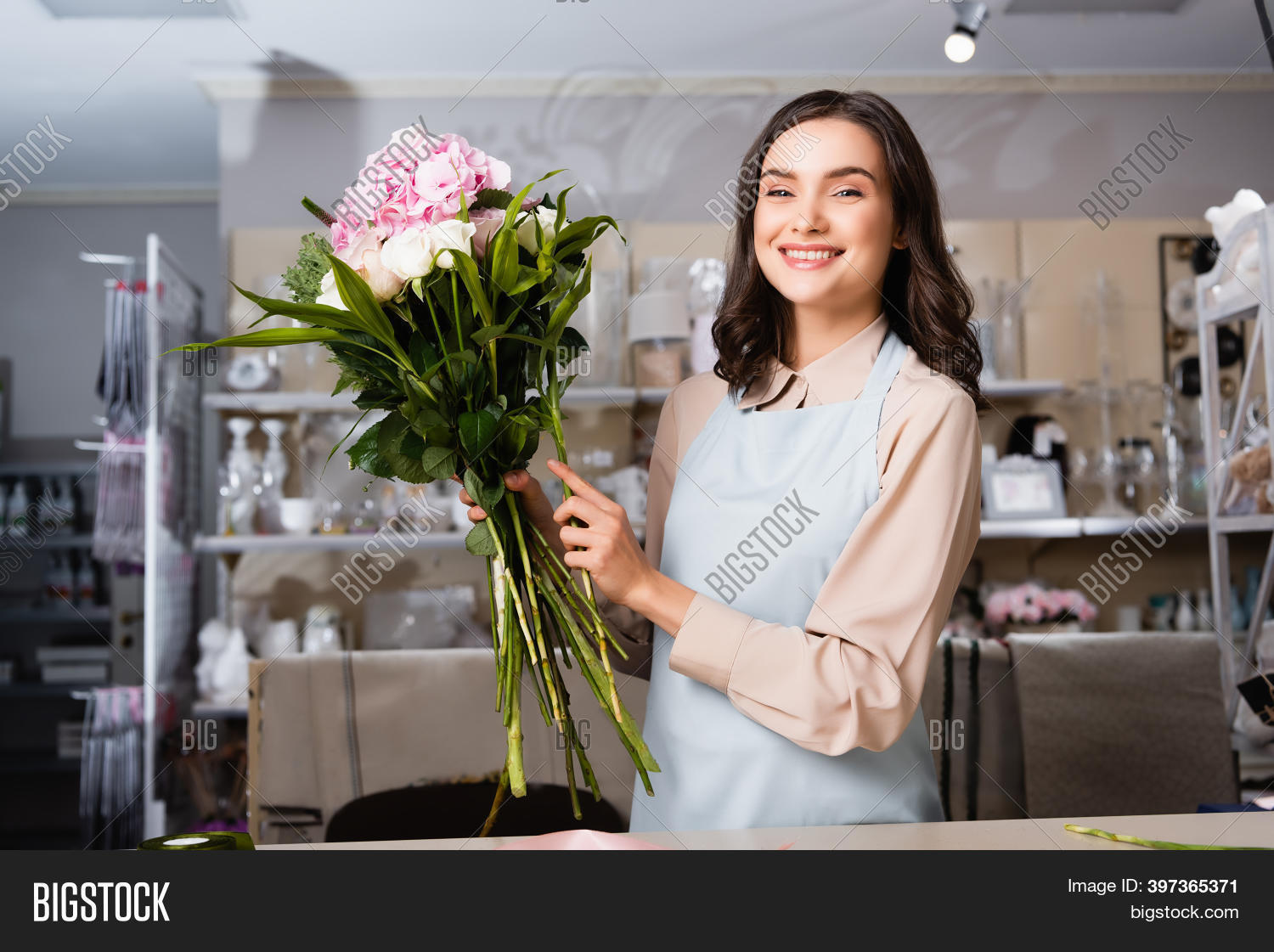 Female Florist Looking Image & Photo (Free Trial) Bigstock