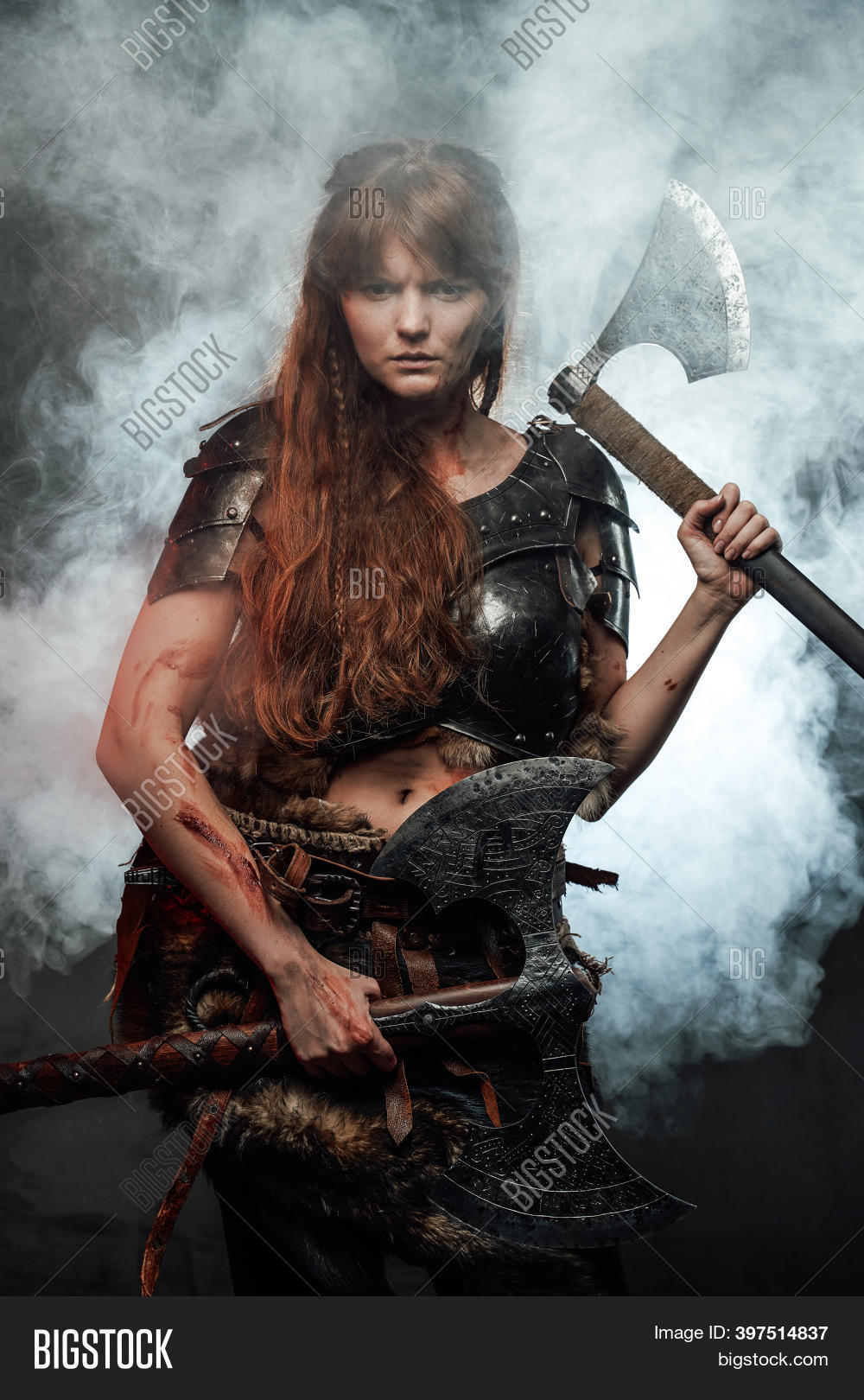 Armed Two Huge Axes Image & Photo (Free Trial) Bigstock