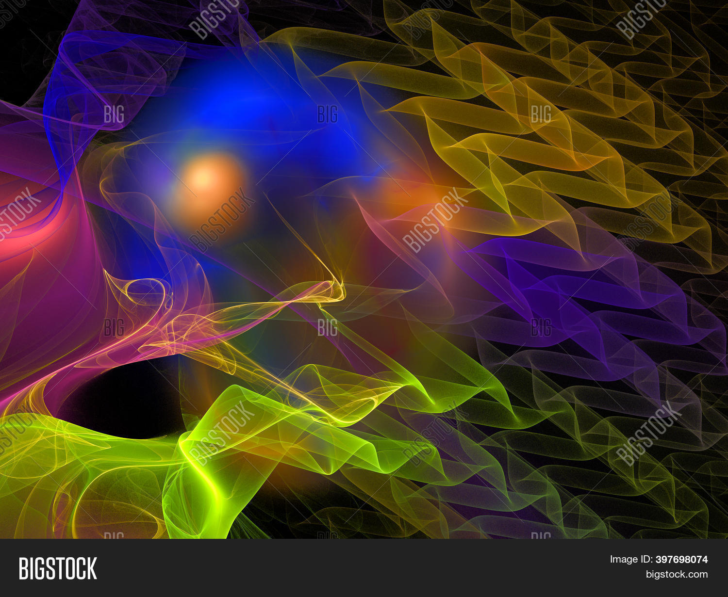 Colorful Backlit Wavy Image & Photo (Free Trial) | Bigstock