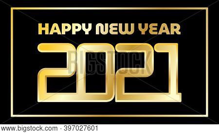 New Year 2021. Happy New Year 2021 Vector. Number 2021 In The Modern Concept. 2021 Text. Number 2021