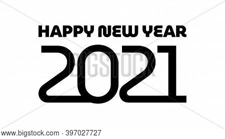 2021 Background. New Year 2021. Happy New Year 2021 Vector. Number 2021 In The Modern Concept. 2021 
