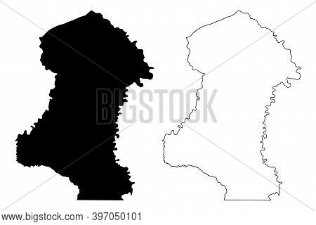 Sherman County, Oregon State (u.s. County, United States Of America, Usa, U.s., Us) Map Vector Illus