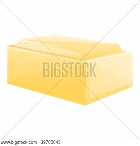 White Chocolate Piece Icon. Cartoon Of White Chocolate Piece Vector Icon For Web Design Isolated On 