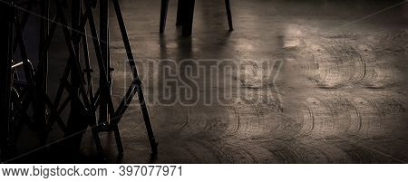 Background Studio Floor Of Filming Or Making Of Video Production