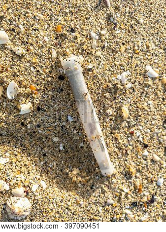 Covid-19 Test Washed Up At Narin Strand By Portnoo - County Donegal, Ireland