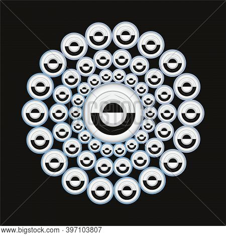 Abstract Stones Wallpaper Isolated On Black Background