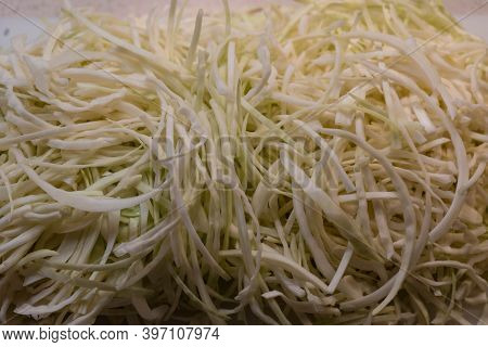 White Cabbage With Bacon Herbs And Spices