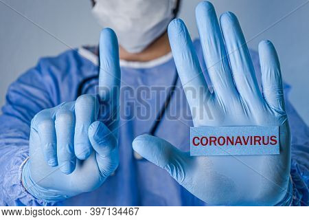 Stop Novel Coronavirus Background. Covid19, Sars-cov-2 Outbreak. 2019 - 2020.