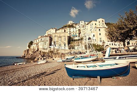 Ansicht der Stadt Minori, Italien