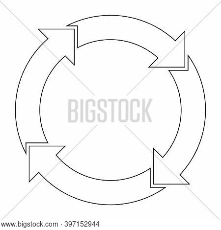 4 Arrows Circle. Vector &amp; Photo (Free Trial) | Bigstock