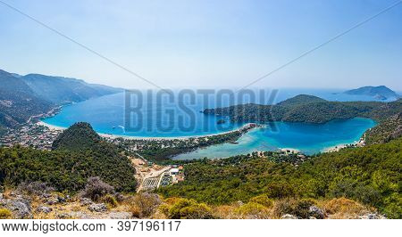 Panoramic Landscape Of Belcekiz And Oludeniz Beach. Fethiye/mugla, Turkey. Summer And Holiday Concep