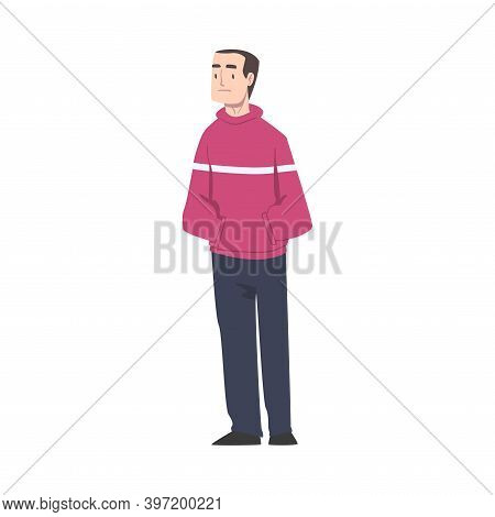 Young Male Character Showing Rejection And Refusal Gesture With Her Face Vector Illustration
