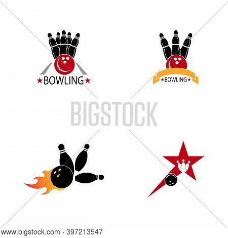 Bowling Logo Stock Vector Sport Template Illustration