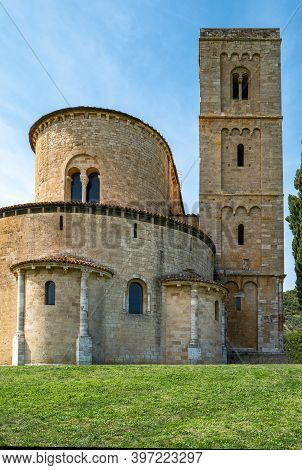 Castelnuovo Dell'abbate, Italy, Municipaliry Of Montalcino, The Apse Of St. Antimo Abbey (twelth Cen