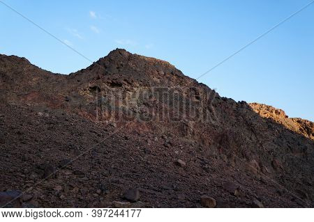 Hiking In Evening In Shehoret Mountains, South Israel