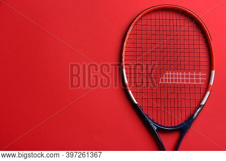 Red Racket Photos Tennis Racket On Red Image & Photo (Free Trial) | Bigstock