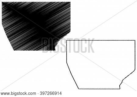 Abyei Area (republic Of The Sudan, North Sudan, South Sudan) Map Vector Illustration, Scribble Sketc