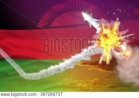 Strategic Rocket Destroyed In Air, Malawi Nuclear Warhead Protection Concept - Missile Defense Milit