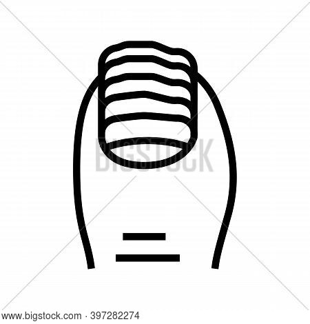 Nail Fungus Line Icon Vector. Nail Fungus Sign. Isolated Contour Symbol Black Illustration